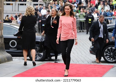 Sanna MARIN, Prime Minister Of Finland  Arrives To Attend In A Meeting Of The European Political Community In Prague, Czechia On October 6, 2022.