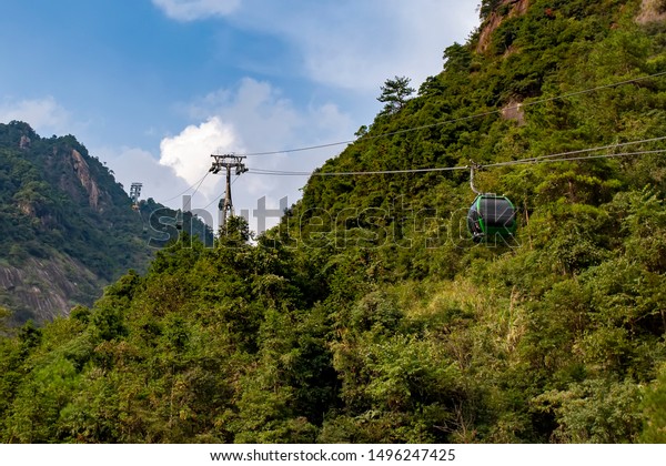 Sanqingshan Jiangxi Sightseeing nature travel\
mountain view tourism landscap Cable Car\
