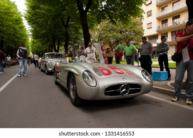 Sansepolcro, Italy, 18 May 2012, Mercedes Benz 300 Slr Driven By Former Formula One Driver Jochen Mass, Mille Miglia Rally For Historic Cars