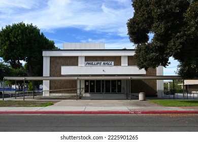 SANTA ANA, CALIFORNIA - 11 NOV 2022: Phillips Hall Theater On The Campus Of Santa Ana College.