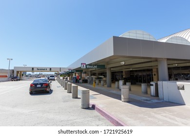 Santa Ana, California – April 13, 2019: Terminal A of Santa Ana John Wayne airport (SNA) in California.