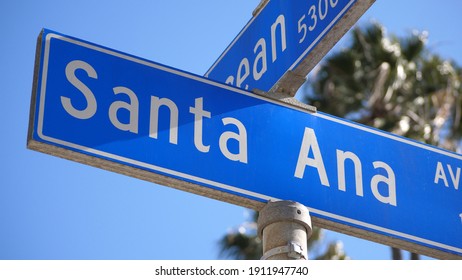 Santa Ana California Street Sign