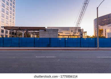 Santa Ana, California / USA - JULY 1, 2020: Orange County Museum Of Art Under Construction