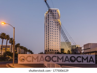 Santa Ana, California / USA - JULY 1, 2020: Orange County Museum Of Art Under Construction