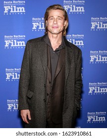 Santa Barbara, CA - Jan 22, 2020: Brad Pitt attends the 35th Annual Santa Barbara International Film Festival, Maltin Modern Master Award at Arlington Theatre