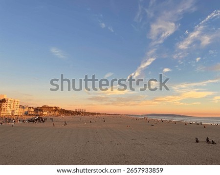 Santa Monica’s beach at sunset