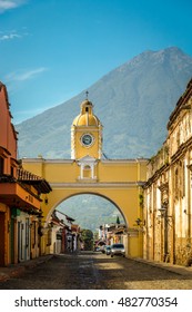 Santa Catalina Arch and Agua Volcano - Antigua, Guatemala
