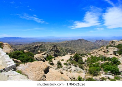 Santa Catalina Mountains With Deep Blue Sky, AZ