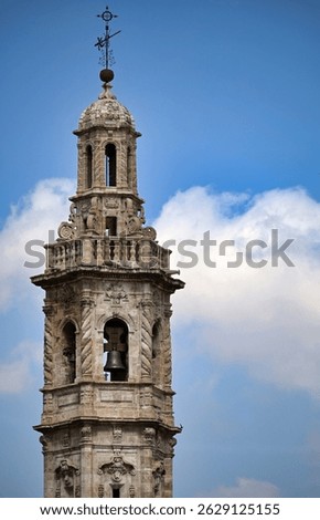 Santa Catalina Tower, a historic bell tower in Valencia,Spain