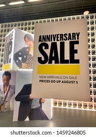 Santa Clara, California (USA) - July 22, 2019. The Nordstrom Anniversary Sale At Westfield Valley Fair Mall In Silicon Valley.