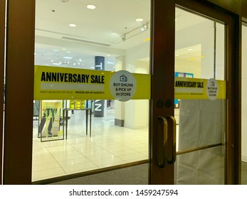 Santa Clara, California (USA) - July 22, 2019. The Nordstrom Anniversary Sale At Westfield Valley Fair Mall In Silicon Valley.