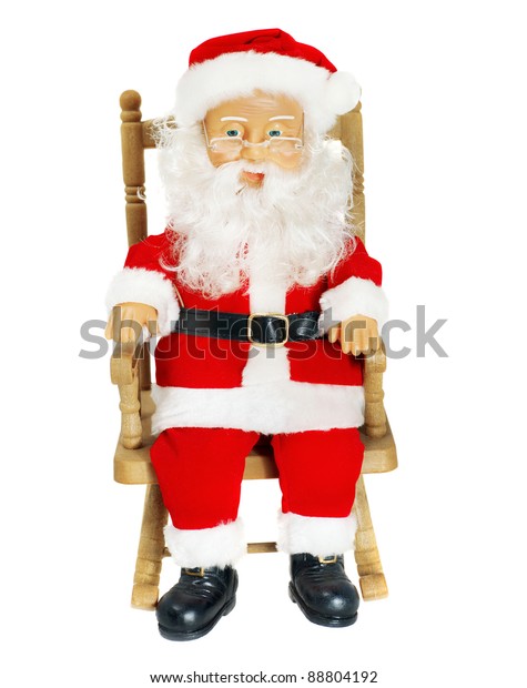 Santa Claus Chair Figurine Isolated On Stock Photo (Edit Now) 88804192