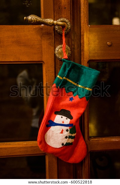 Santa Claus Christmas Red Sock Snowman Stock Photo Edit Now