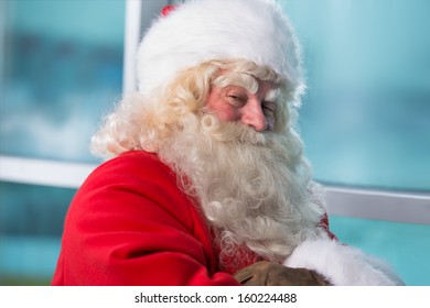 Santa Claus closeup portrait indoors