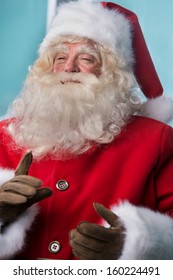 Santa Claus closeup portrait indoors