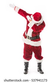 Santa Claus Dab Dabbing Isolated On White Background