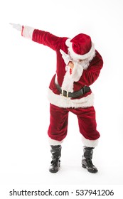 Santa Claus Dab Dabbing Isolated On White Background