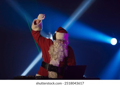 Santa Claus DJing at Christmas Party - Powered by Shutterstock