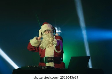 Santa Claus DJing at Christmas Party - Powered by Shutterstock