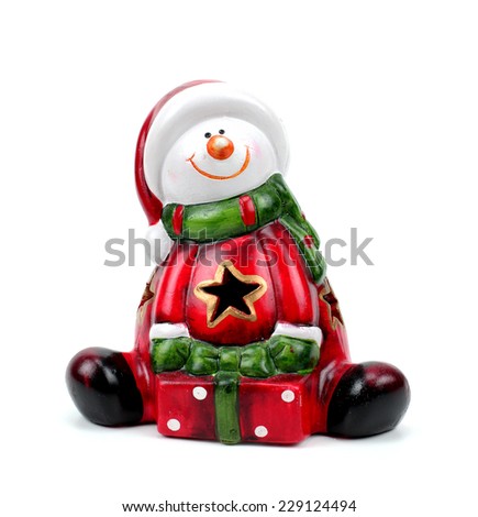 Santa Claus figurine isolated over white background
