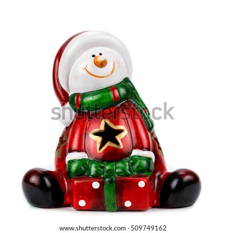 Santa Claus figurine isolated over white background