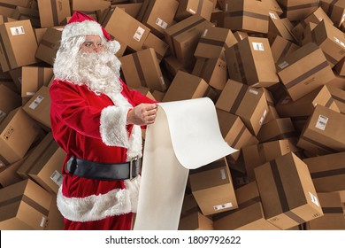 Santa Claus is full of presents request and boxes to delivery - Powered by Shutterstock