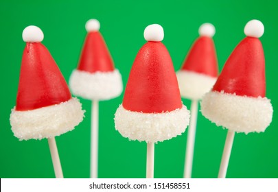 Santa Claus Hat Cake Pops