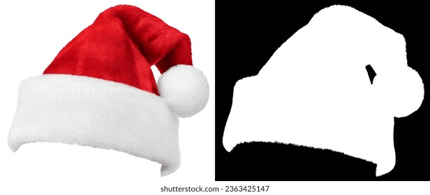 Santa Claus hat or christmas red cap isolated on white background with high quality clipping mask (alpha channel) for quick isolation. Easy to selection object. - Powered by Shutterstock