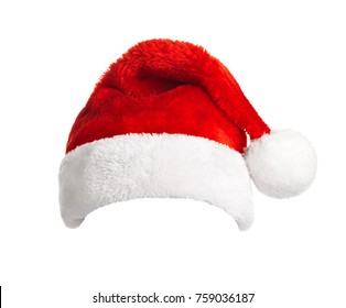 Santa Claus helper hat isolated on white background. Christmas and New Year celebration.