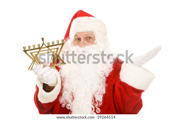 menorah santa hat