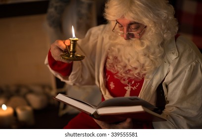 Santa Claus At Home Reading Book