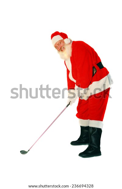 Santa Claus Loves Game Golf Here Stock Photo (Edit Now) 236694328