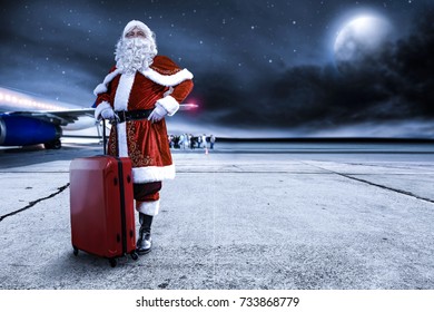 Santa Claus And Plane 