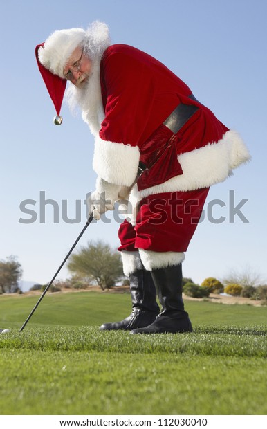 Santa Claus Playing Golf Leisure Time Stock Photo (Edit Now) 112030040