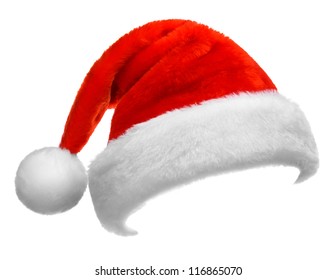 Santa Claus red hat isolated on white background - Shutterstock ID 116865070
