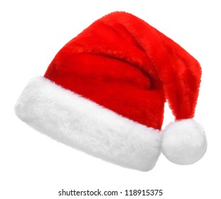 Set Red Santa Claus Hats Isolated Stock Photo (Edit Now) 115488370