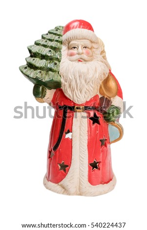Santa Claus toy on a white background. Isolated