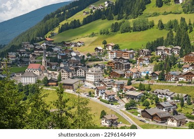 Santa cristina, a alps village in Val Gardena,  Italy
