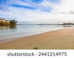 Santa Cristina Beach, Oleiros, La Coruña, a small piece of beach and sea, ideal for walking with the family, taking a swim and then going for a drink at any restaurant