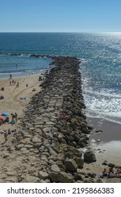 Santa María Del Mar Beach City Of Cádiz, Spain- 19 August 2022