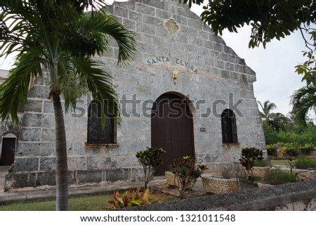  Santa Elvira old church. Located in Varadero, Cuba                              
