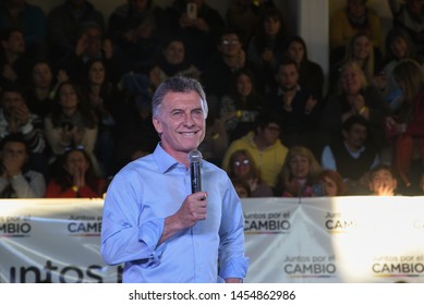 Santa Fe, Argentina, 07-17-19: President Mauricio Macri In A Campaign For His Reelection In Santa Fe, Argentina