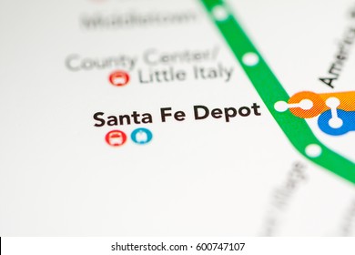 Santa Fe Depot Station. San Diego Metro Map.