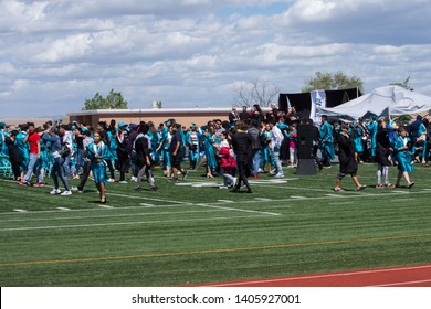 Santa Fe, New Mexico, USA 05/23/2019 Graduation At Capital High School 