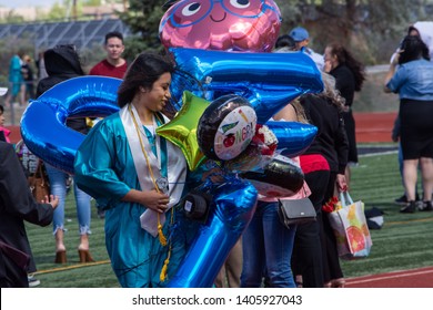 Santa Fe, New Mexico, USA 05/23/2019 Graduation At Capital High School 