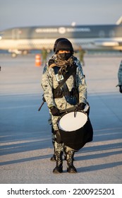 Santa Lucia, State Of Mexico, Mexico. September 10, 2022. Woman Member Of The National Guard In Santa Lucia Air Force Base.