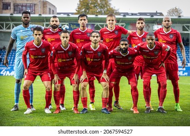 Santa Maria De Feira, Portugal - 10 31 2-21. Liga Portugal 2, Feirense - Casa Pia AC, Estadio Marcolino De Castro; Team Photo Before Game Of Casa Pia AC; 