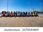 Santa Marta landmark, Colombia, A colorful Santa Marta sign welcomes visitors to the Colombian Caribbean coast.