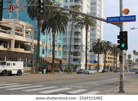 Santa Monica Boulevard sign in California