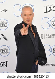 SANTA MONICA, CA - FEBRUARY 21, 2015: Michael Keaton At The 30th Annual Film Independent Spirit Awards On The Beach In Santa Monica.